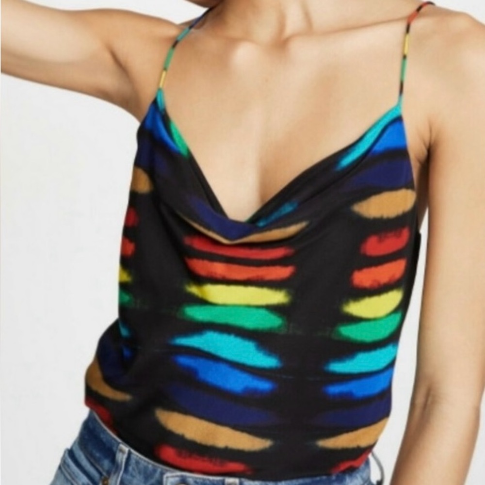NWT Alice + Olivia Multicolor Striped Camisole